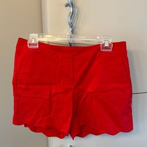 high-waist scalloped shorts